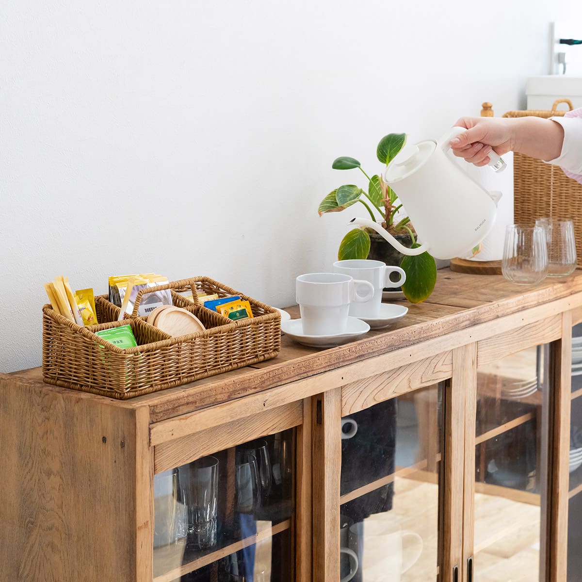 洗えるカゴ ハンドル付収納ボックス