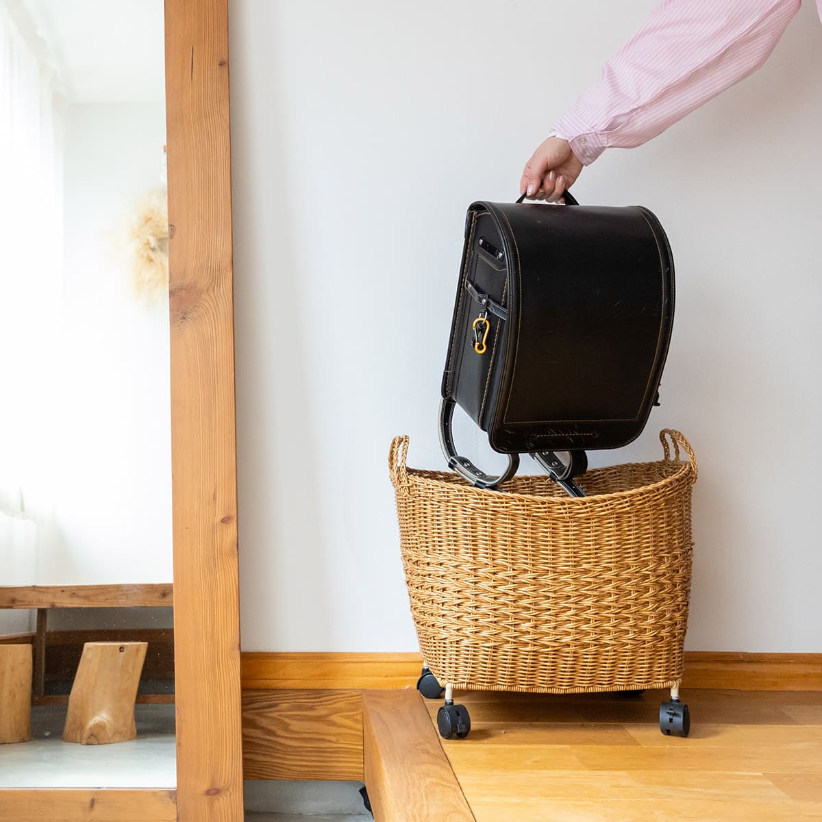 洗えるカゴ キャスター付きバスケット