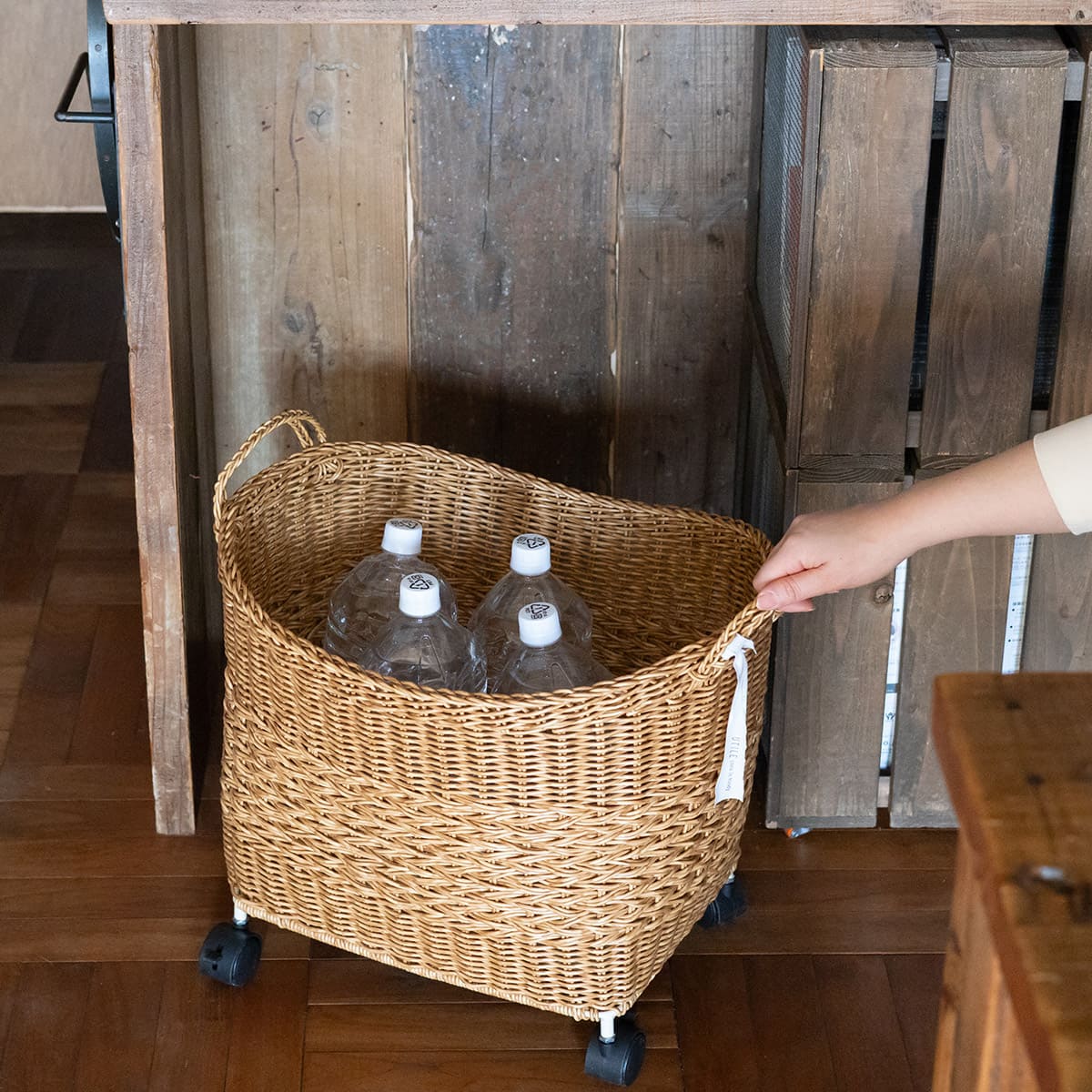 洗えるカゴ キャスター付きバスケット