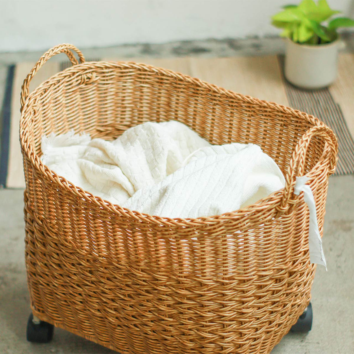 洗えるカゴ キャスター付きバスケット