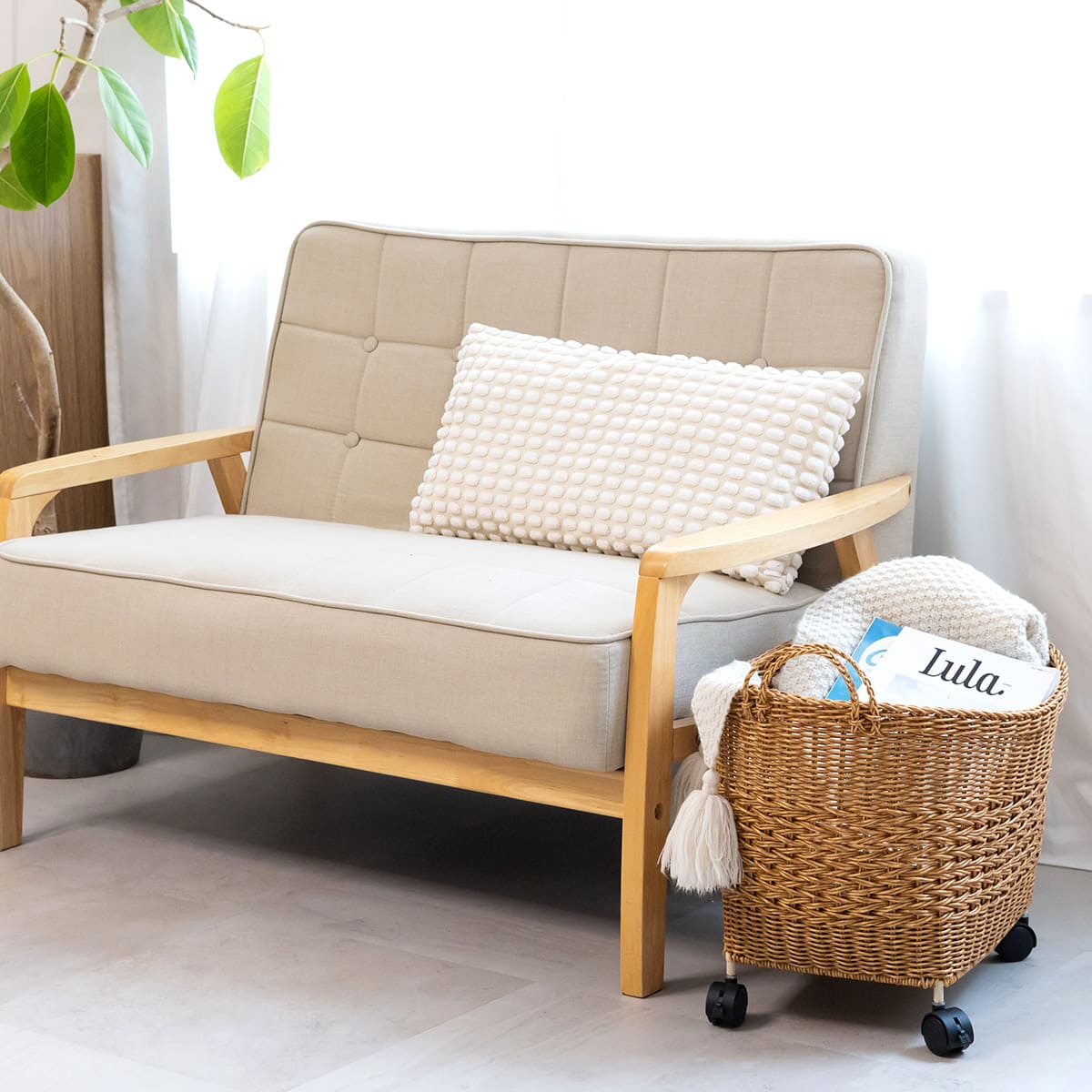 洗えるカゴ キャスター付きバスケット