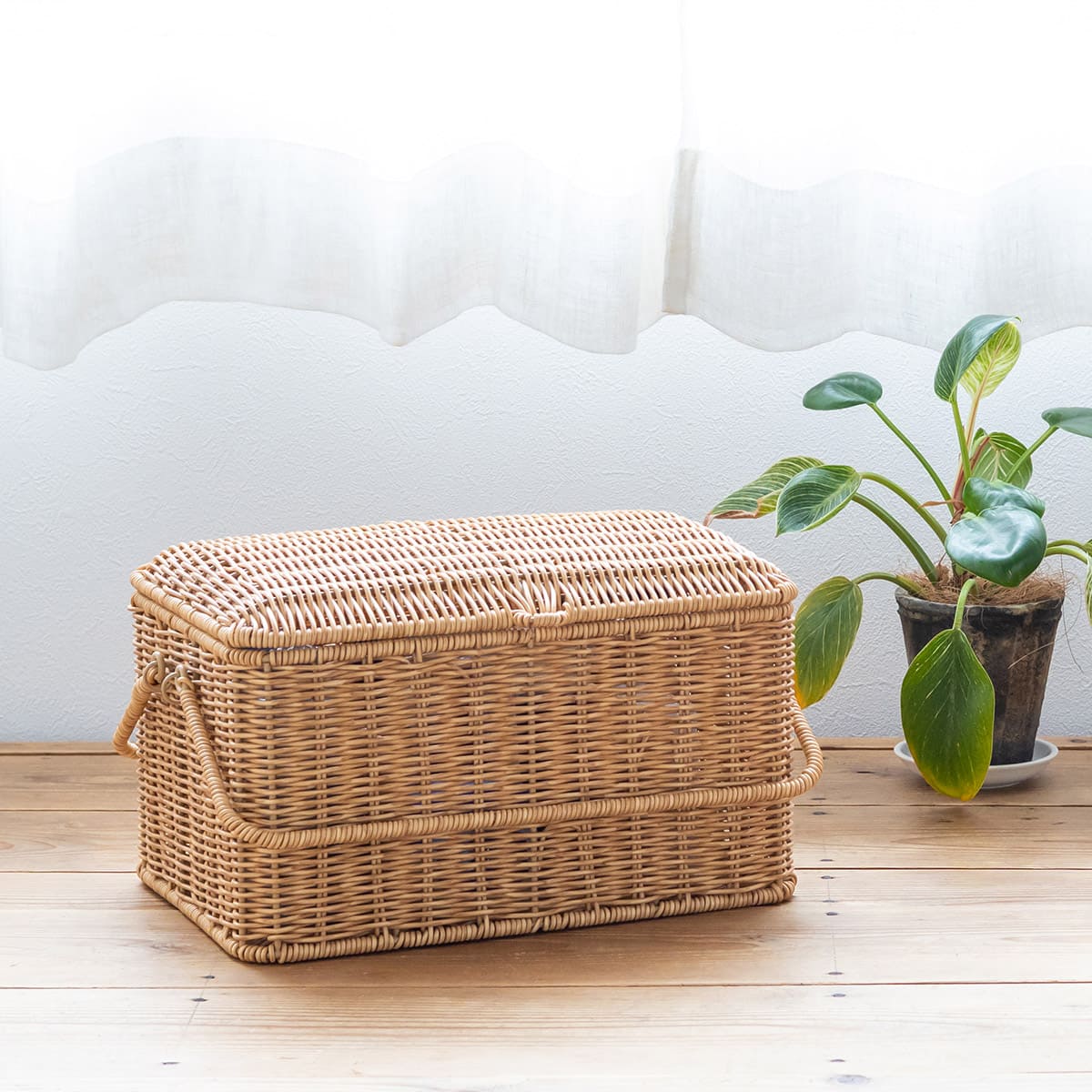 洗えるカゴ コスメボックス L