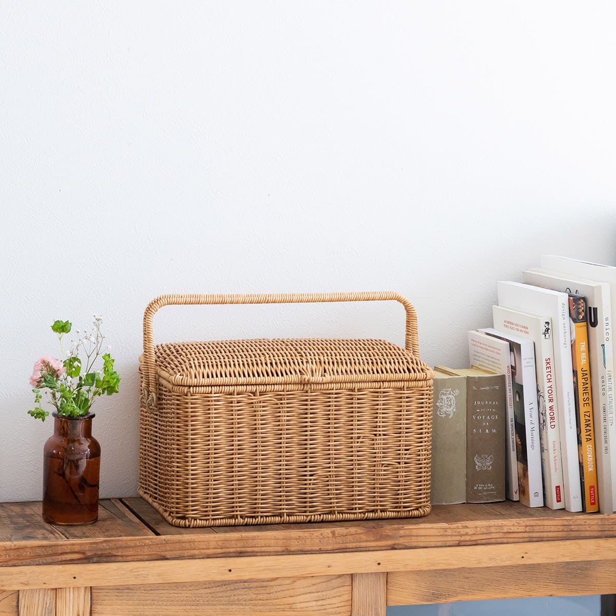 洗えるカゴ コスメボックス L