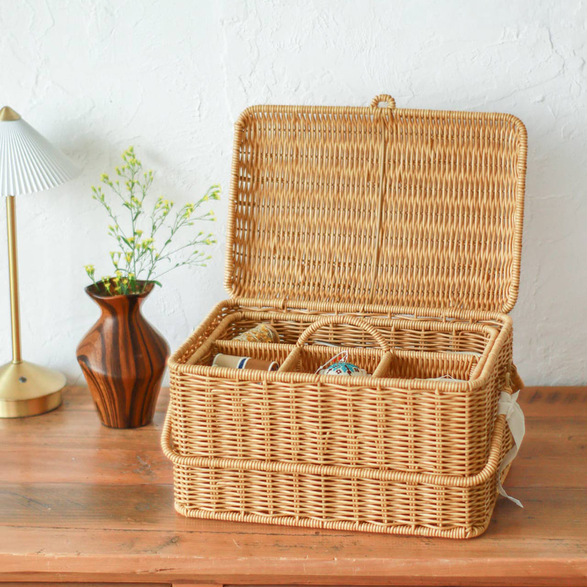 洗えるカゴ コスメボックス L