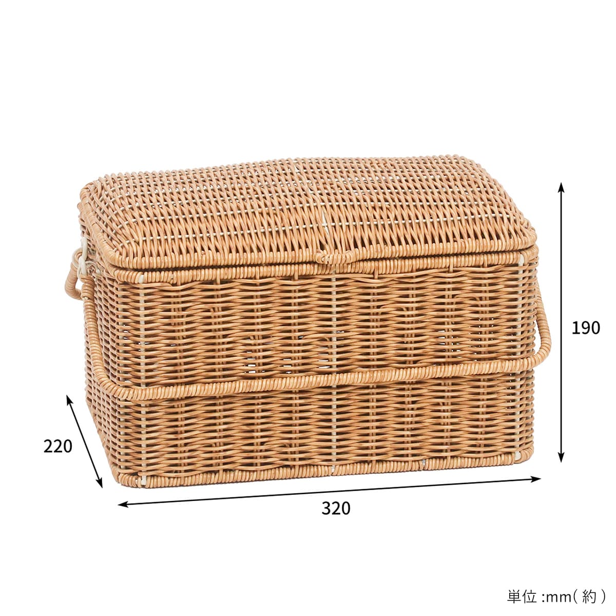 洗えるカゴ コスメボックス L