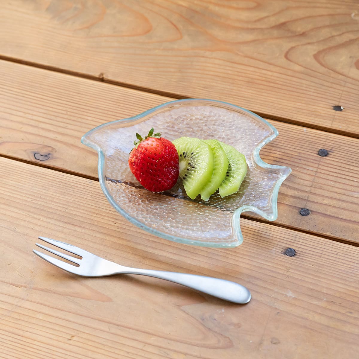 ハンドメイドガラスバードプレート S