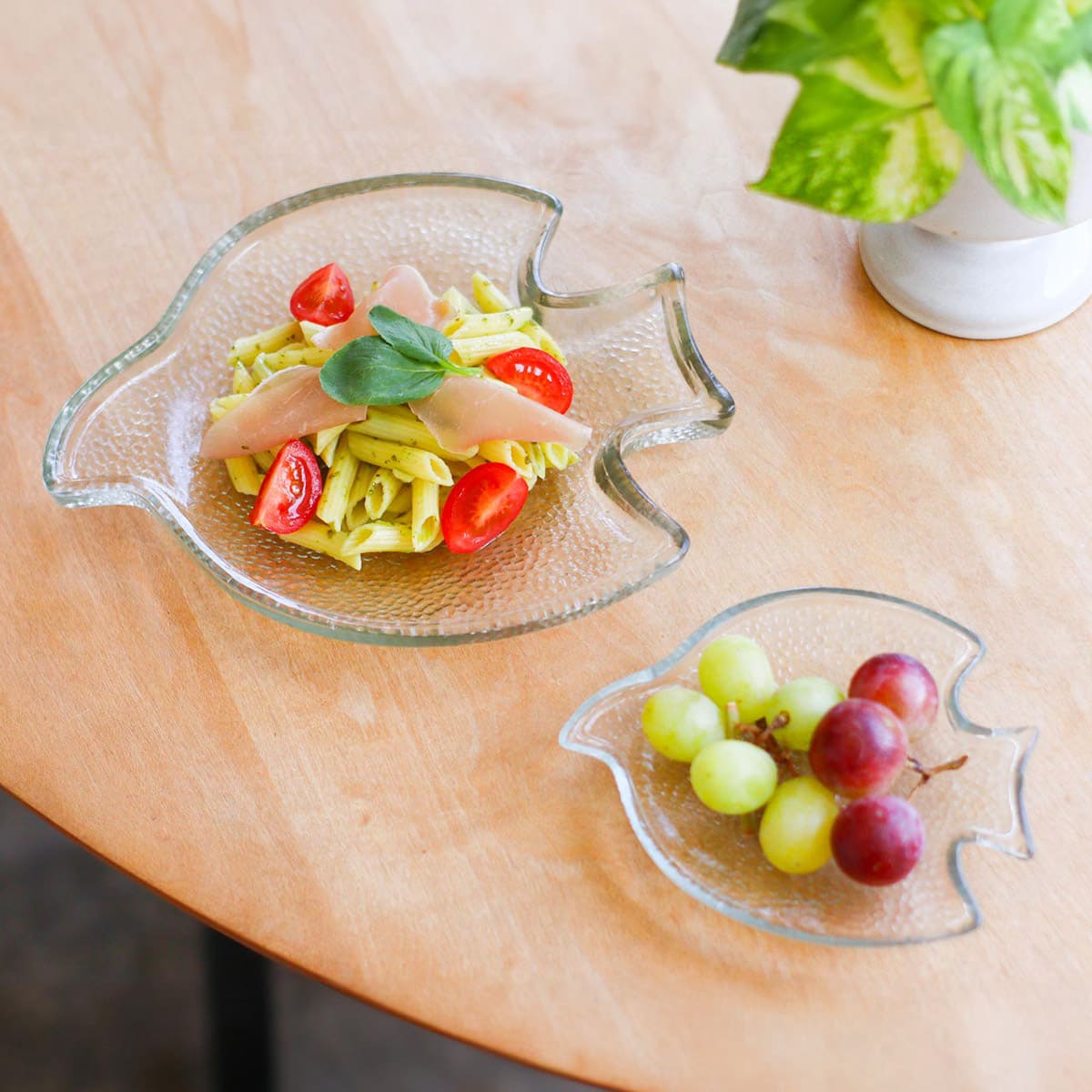 ハンドメイドガラスバードプレート S