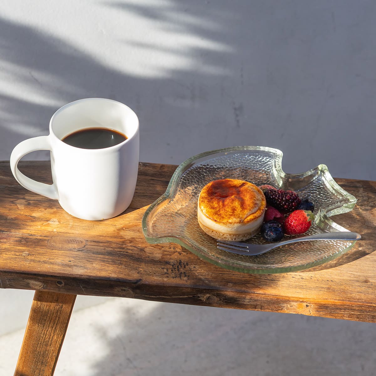 ハンドメイドガラスバードプレート L