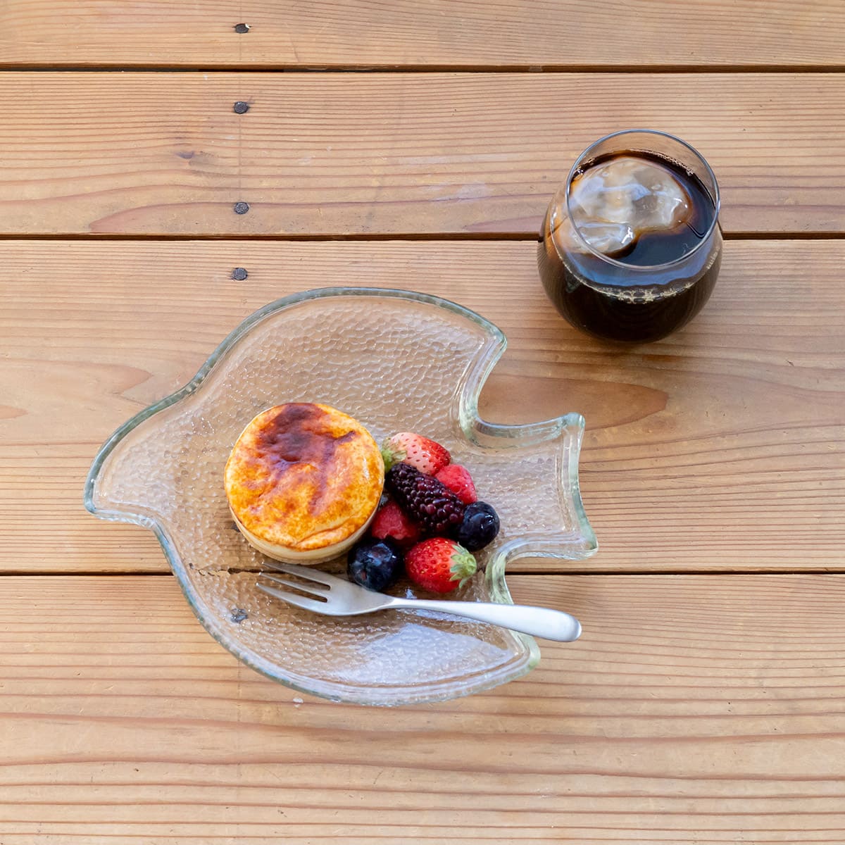 ハンドメイドガラスバードプレート L