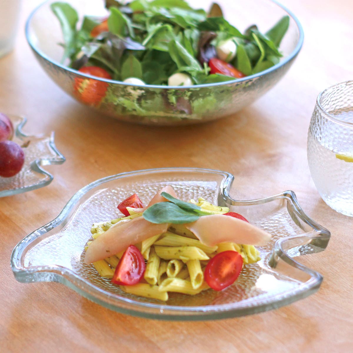 ハンドメイドガラスバードプレート L