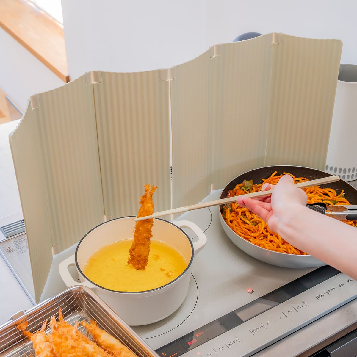 【OUTLET】【bws SELECTION】油はねガード IH専用6枚タイプ  ベージュ