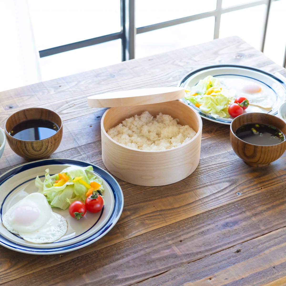 樺サクラのレンジ・食洗器対応 紀州産おひつ 1.5合