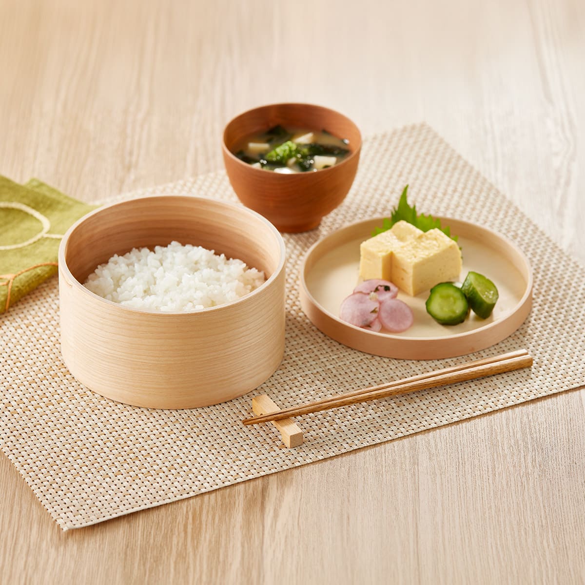 樺サクラのレンジ・食洗器対応 紀州産おひつ 1.5合