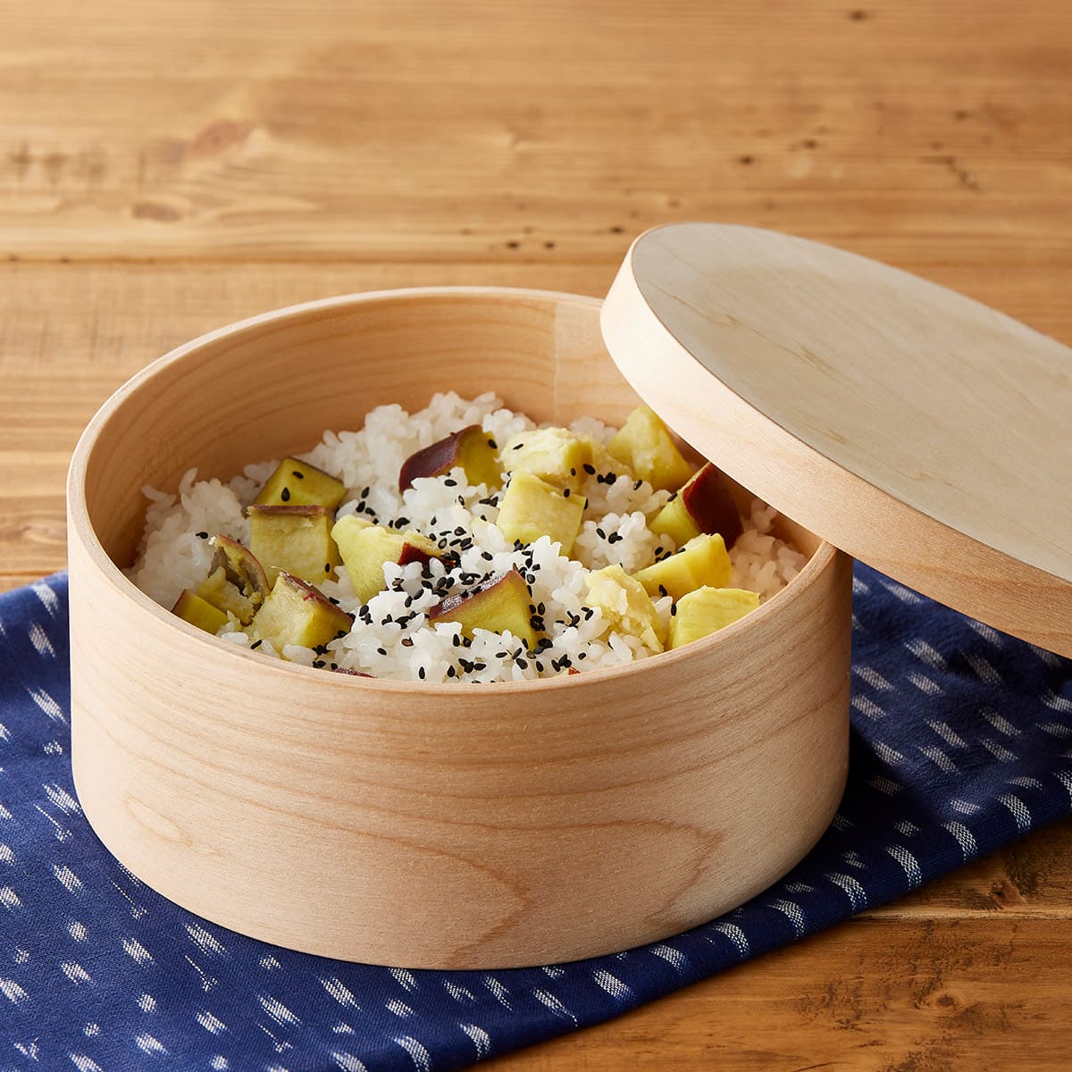 樺サクラのレンジ・食洗器対応 紀州産おひつ 1.5合