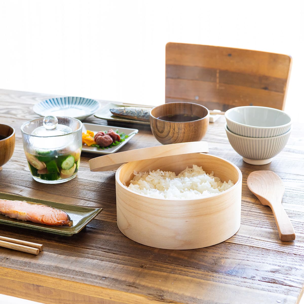 樺サクラのレンジ・食洗器対応 紀州産おひつ 3合