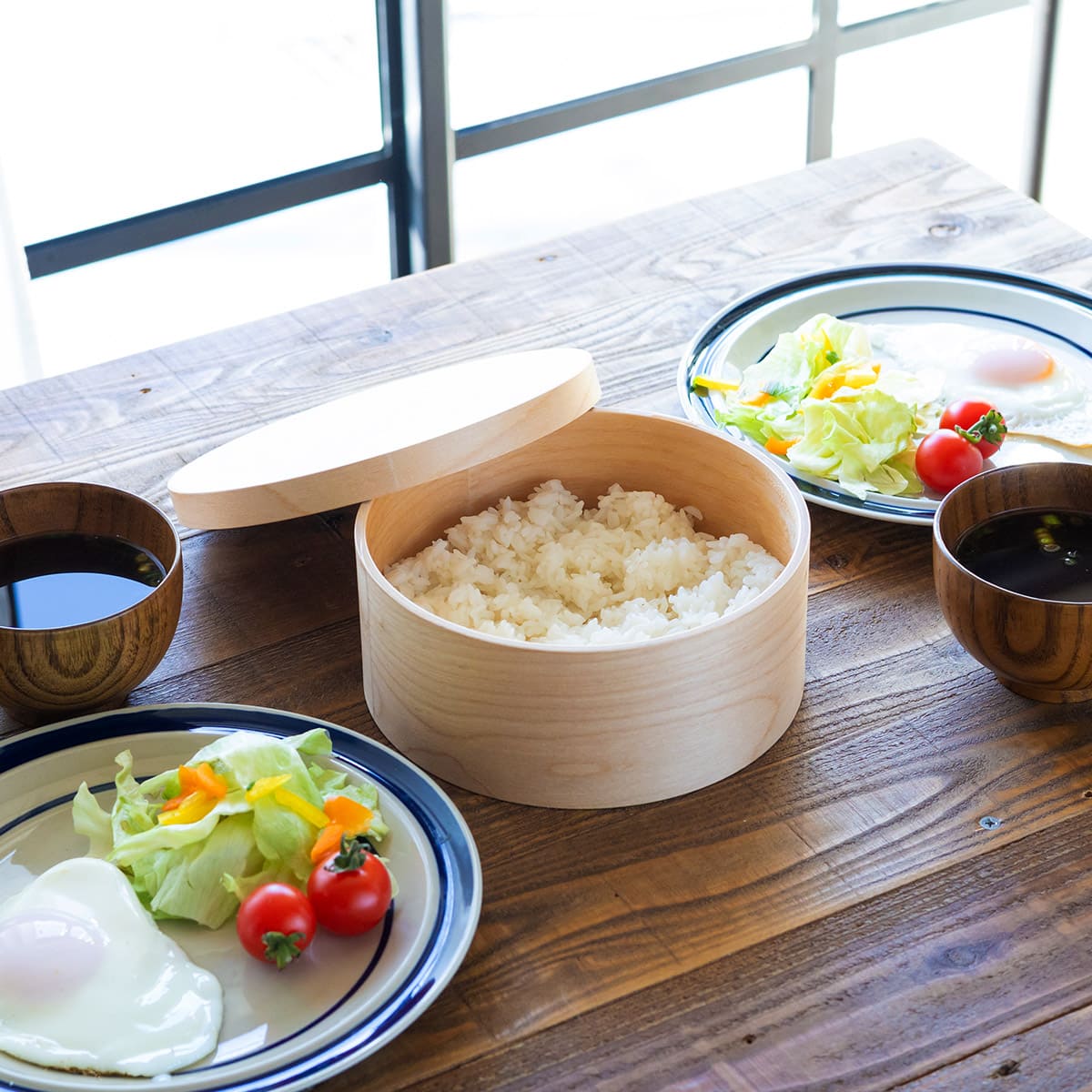 樺サクラのレンジ・食洗器対応 紀州産おひつ 3合