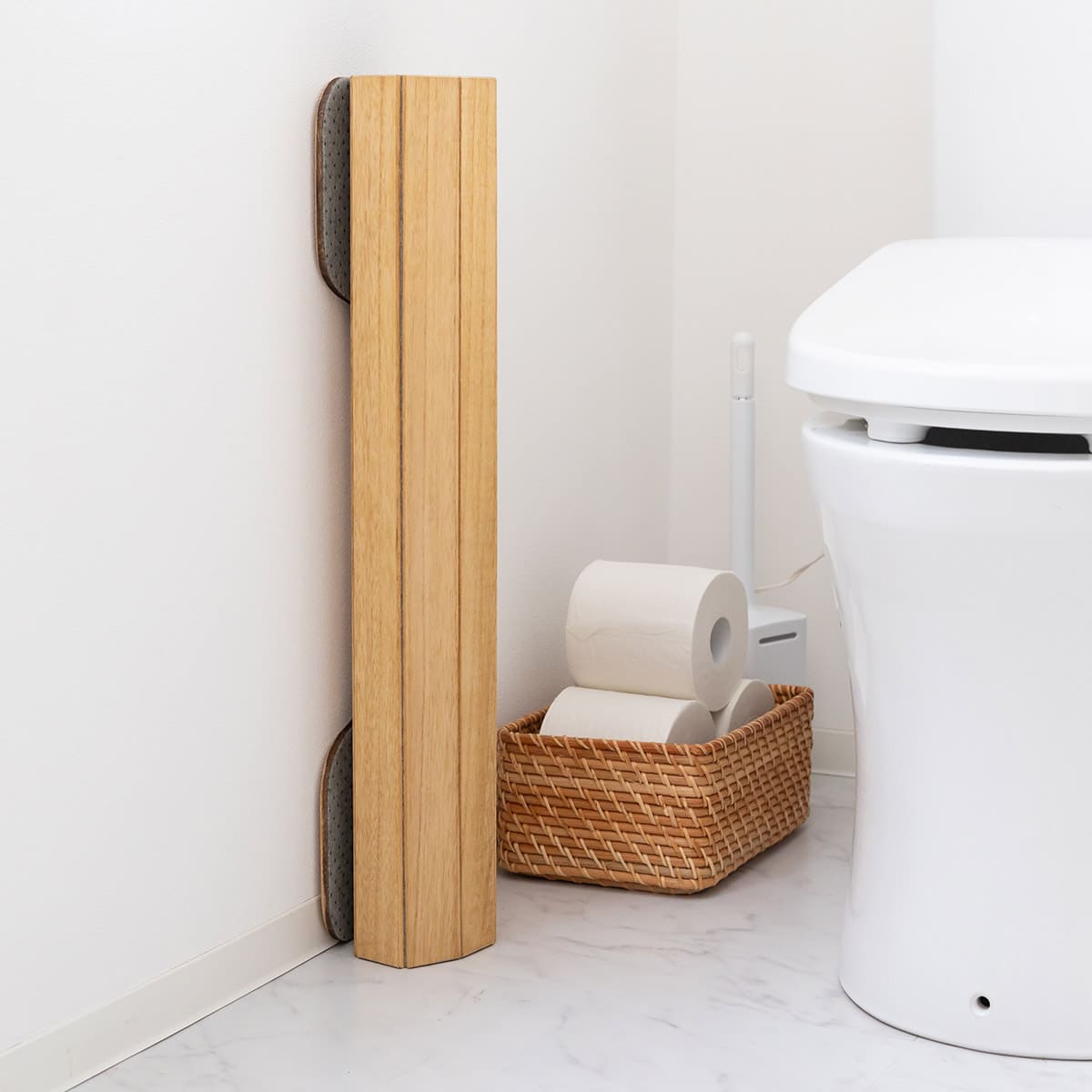 桐製 丸めて収納できる撥水トイレマット 60×80cm