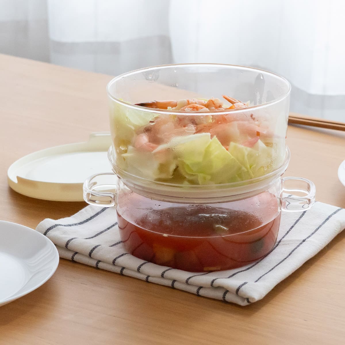 ガラスのせいろ蒸し