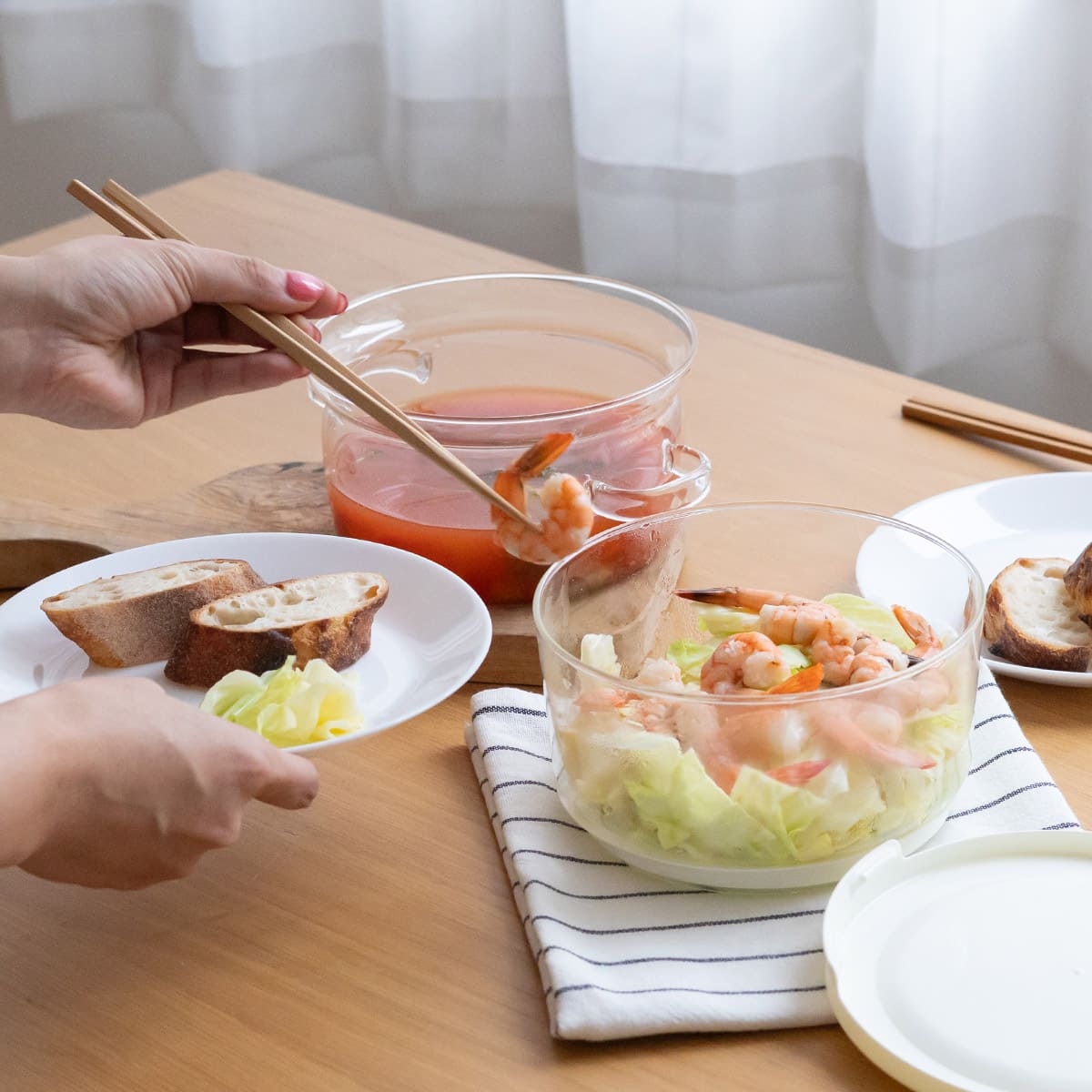 ガラスのせいろ蒸し