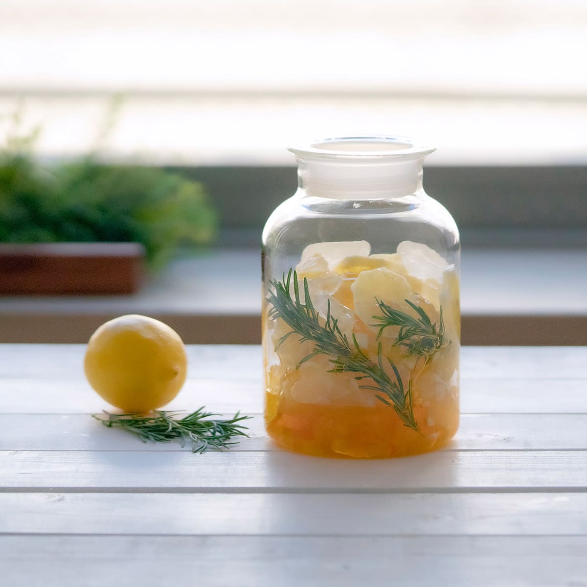 ガラスの手仕事保存びん 1000ml