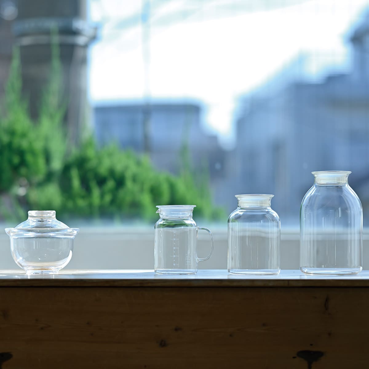 ガラスの手仕事保存びん 1000ml