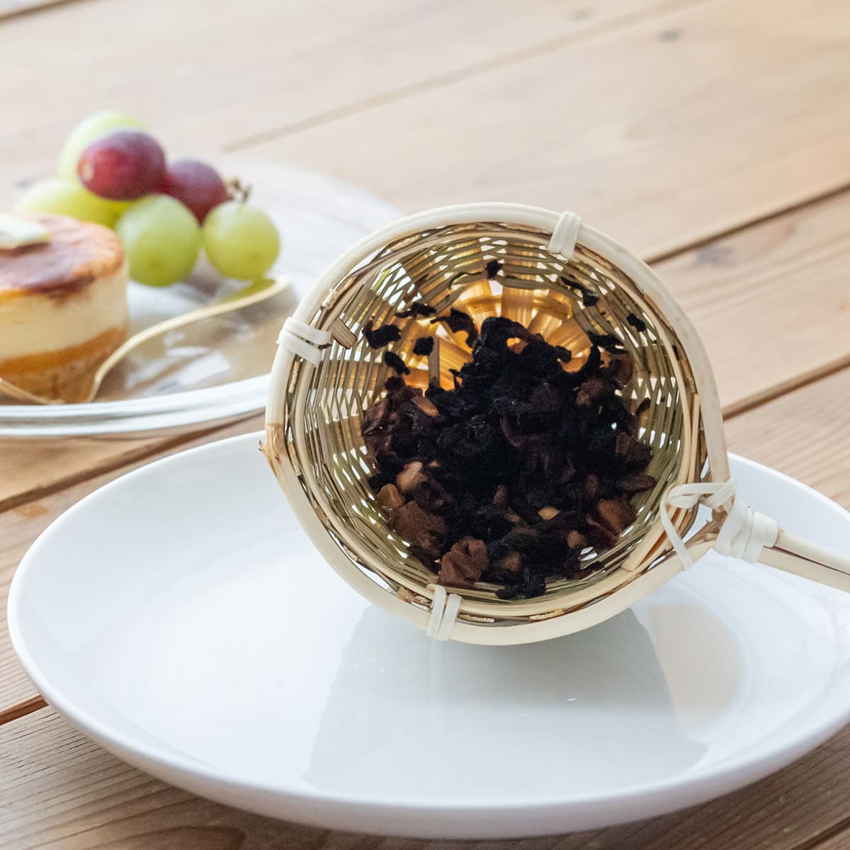 天然素材の持ち手付き茶こし 大