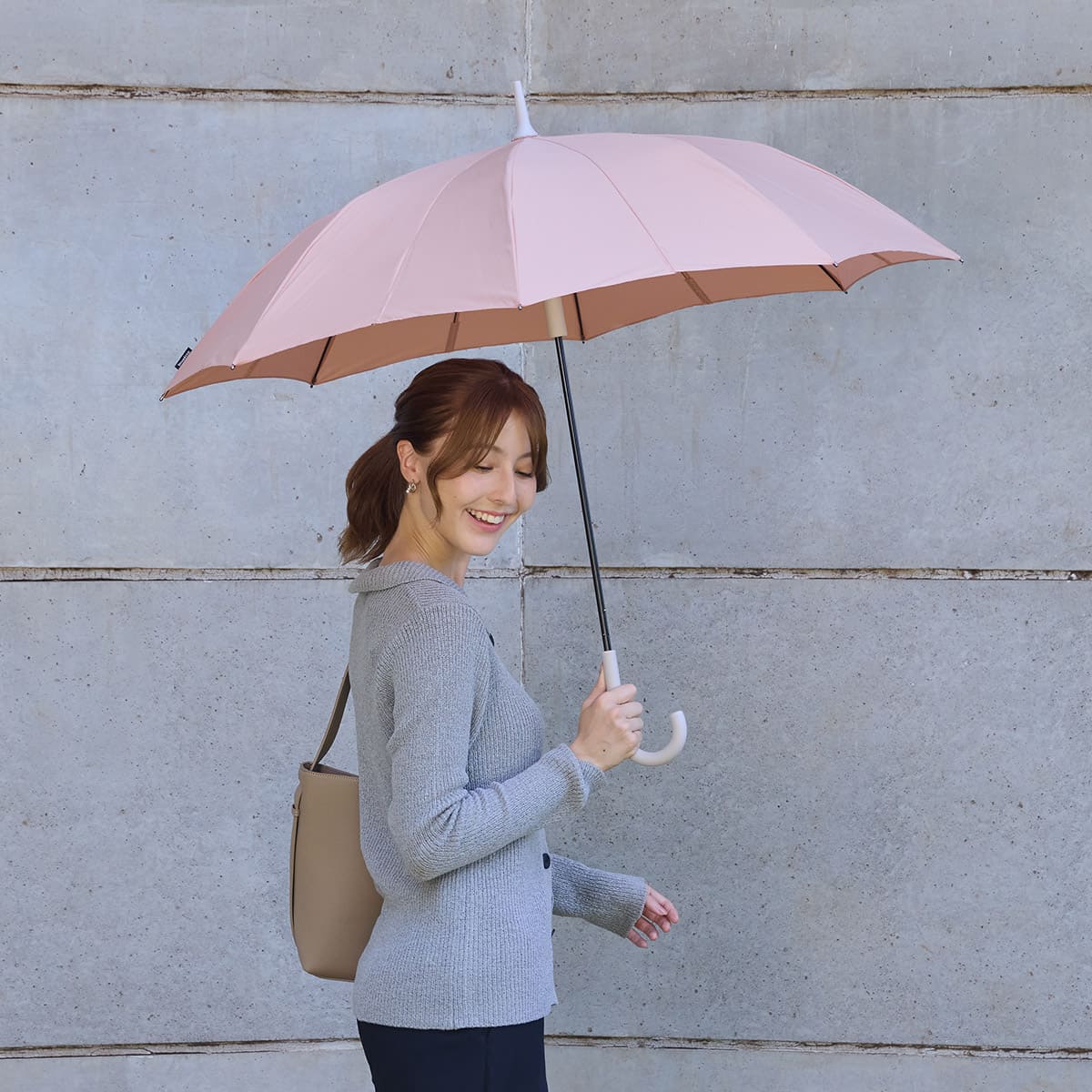 【marna】Shupatto アンブレラ 58cm(コーラルベージュ)