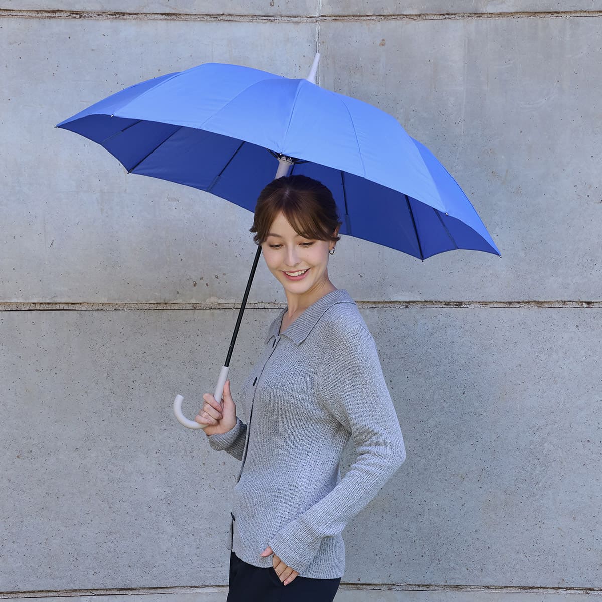 【marna】Shupatto アンブレラ 58cm(コバルトブルー)