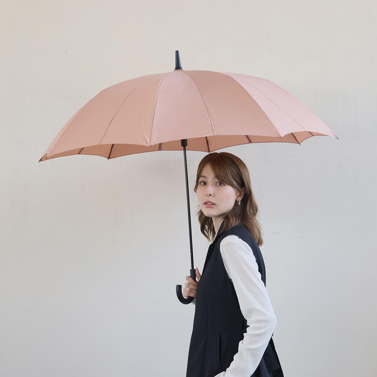【marna】Shupatto アンブレラ 65cm(コーラルベージュ)