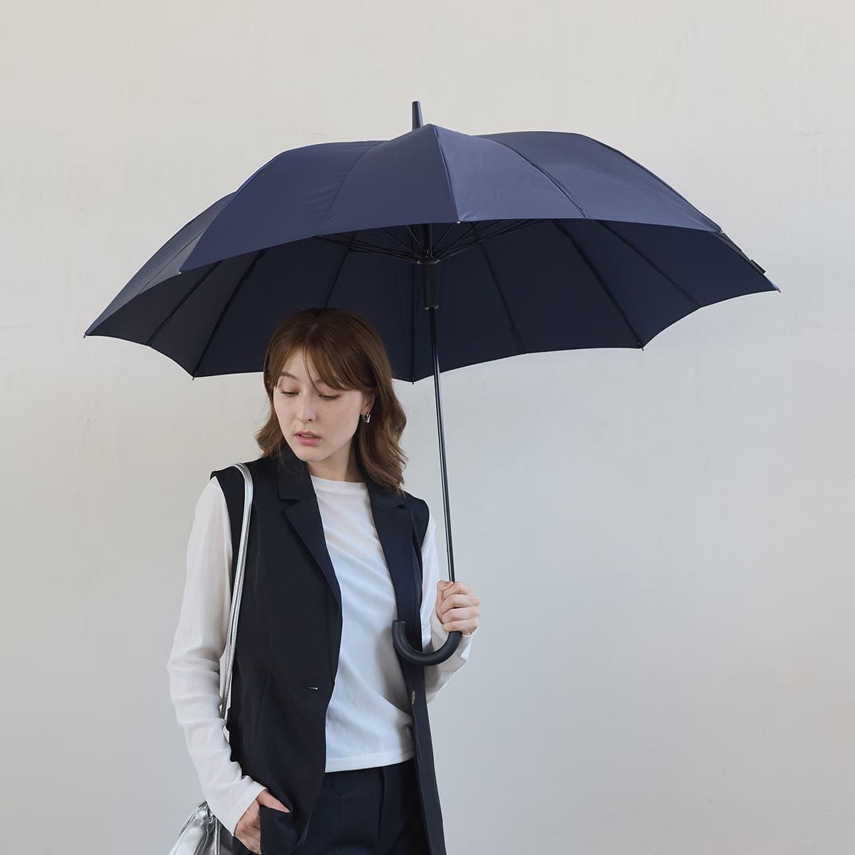 【marna】Shupatto アンブレラ 65cm(ディープネイビー)